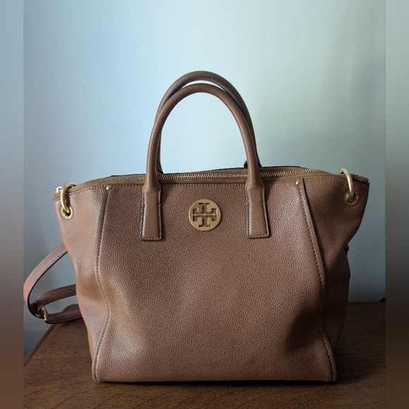 Tory Burch Everly Satchel Brown - Picture 11 of 14